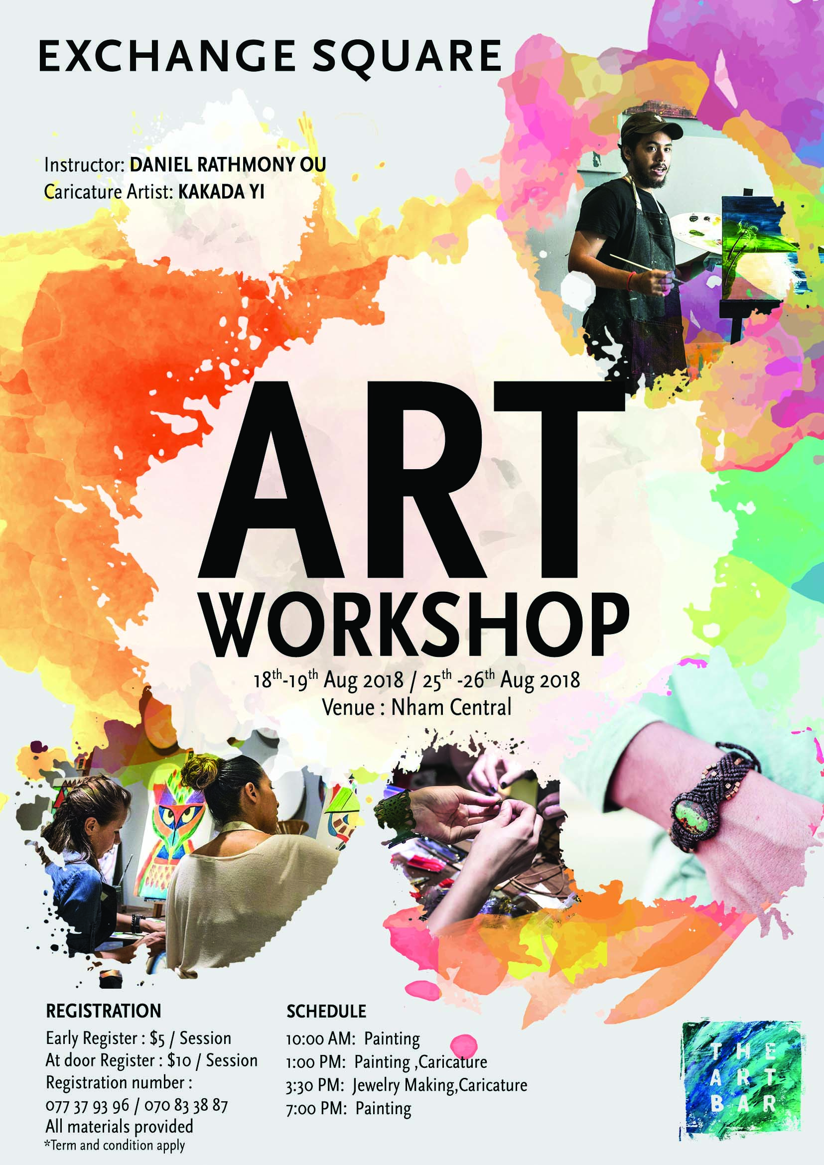 Art Workshop A4 Standee - Exchange Square Shopping Mall